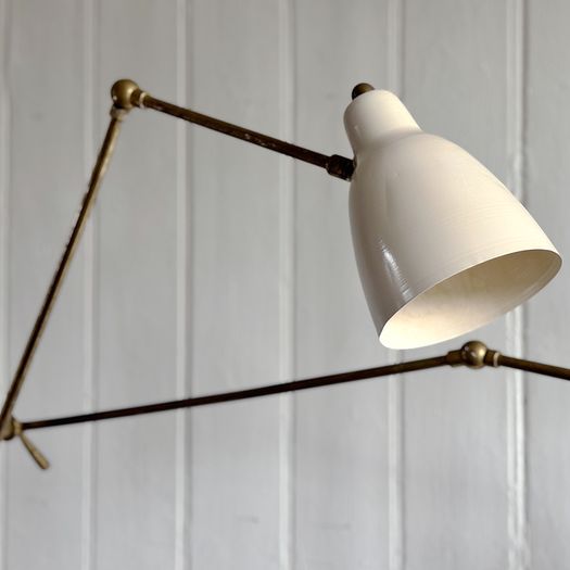 A 1950's Italian Two Arm Articulated Standing Lamp