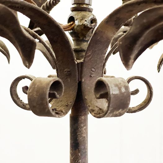 A Very Large and Ornate Napoleon III Wrought Iron and Tole Lantern