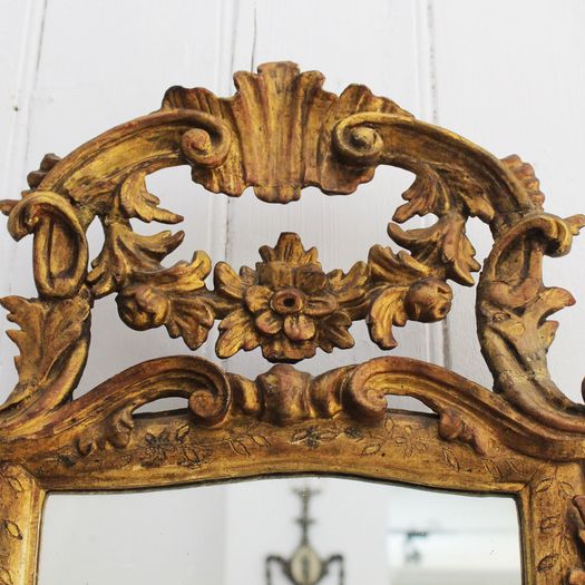 A Pair of 18th Century Italian Giltwood Mirrors