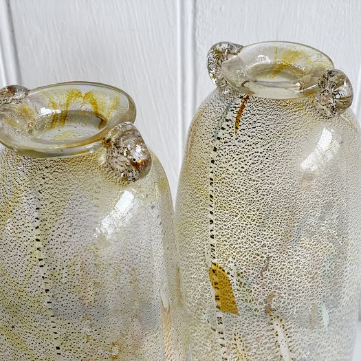 A Pair of Vintage Murano Glass Vases