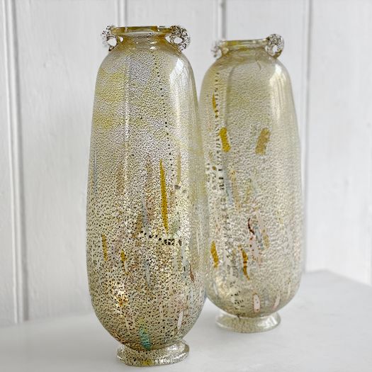 A Pair of Vintage Murano Glass Vases