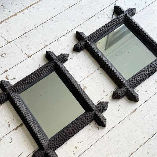 A Pair of Early 20th C Italian Arts and Crafts Mirrors