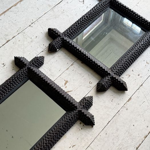 A Pair of Early 20th C Italian Arts and Crafts Mirrors