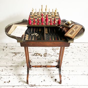 A Regency Chess, Backgammon & Games Table in the manner of John LcLean