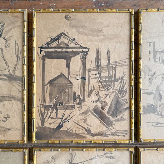 A Set of 18th C Venetian Watercolour Sketches - Sold Separately