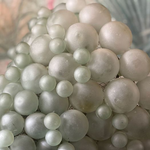 A 1950's French Green Glass Grape Cluster Pendant