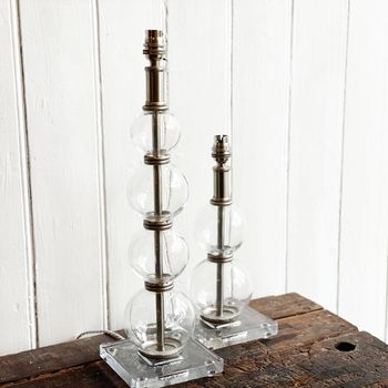 A 1970's Glass Ball Table Light - Small