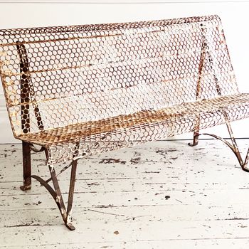 A 1950's French Painted Bench by René Malaval