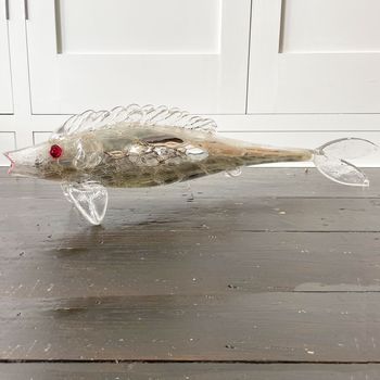 A Very Large 1950's Murano Eglomisé Glass Fish