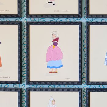 A set of twelve twentieth century lithographs with stencilled hand-applied colours by Aline Keim