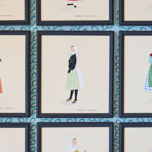 A set of twelve twentieth century lithographs with stencilled hand-applied colours by Aline Keim