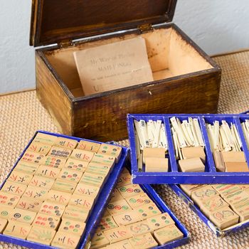 An early 20th century mahjong set