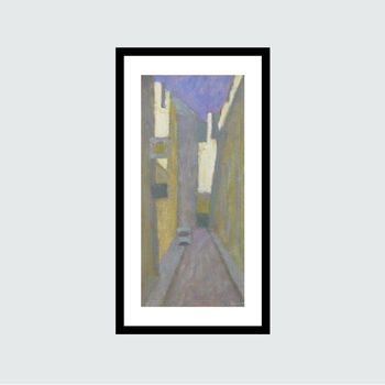 ‘La Rue Visconti’ mixed media on paper by Jean Bouvier (France, 1924).