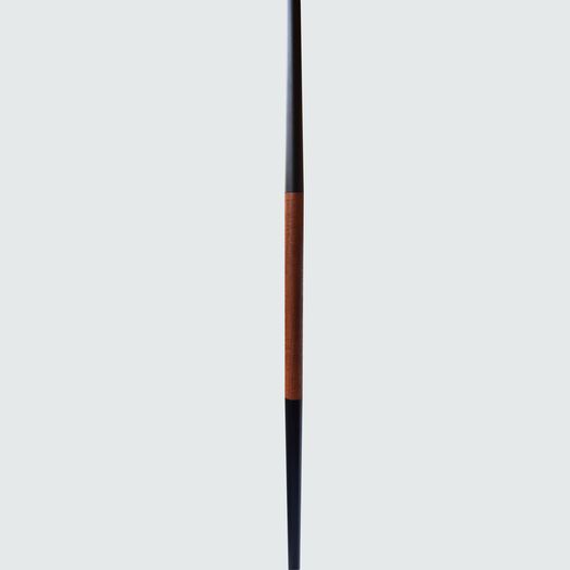 Floor lamp with double tapered stem
