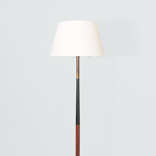 Floor lamp with double tapered stem