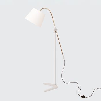 Adjustable floor lamp on V shaped base
