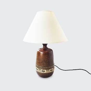 Table lamp with geometrical decorations by Yngve Blixt (Swedish, 1920–1981)