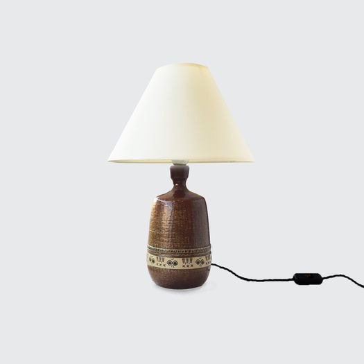 Table lamp with geometrical decorations by Yngve Blixt (Swedish, 1920–1981)