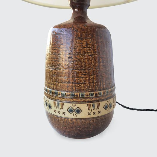 Table lamp with geometrical decorations by Yngve Blixt (Swedish, 1920–1981)