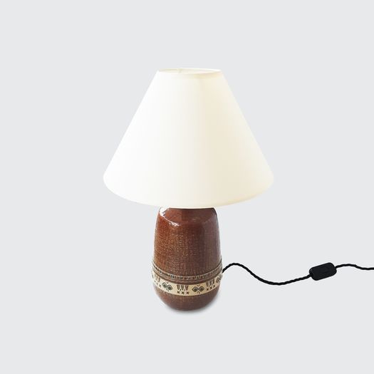 Table lamp with geometrical decorations by Yngve Blixt (Swedish, 1920–1981)