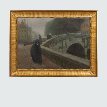 ‘Pont des Augustins, Brugge’ by Anders Trulson (Swedish, 1874 - 1911)