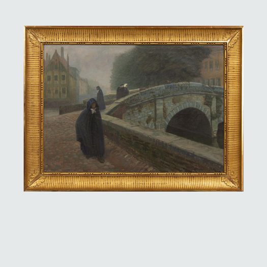 ‘Pont des Augustins, Brugge’ by Anders Trulson (Swedish, 1874 - 1911)