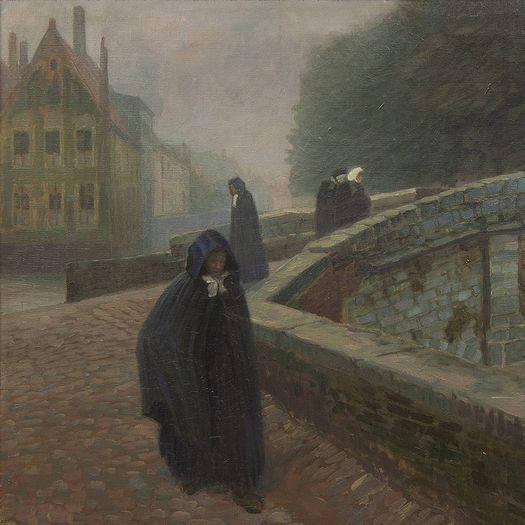 ‘Pont des Augustins, Brugge’ by Anders Trulson (Swedish, 1874 - 1911)