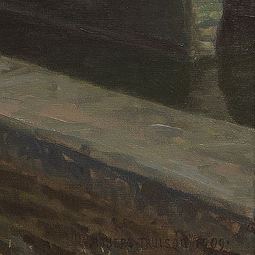 ‘Pont des Augustins, Brugge’ by Anders Trulson (Swedish, 1874 - 1911)