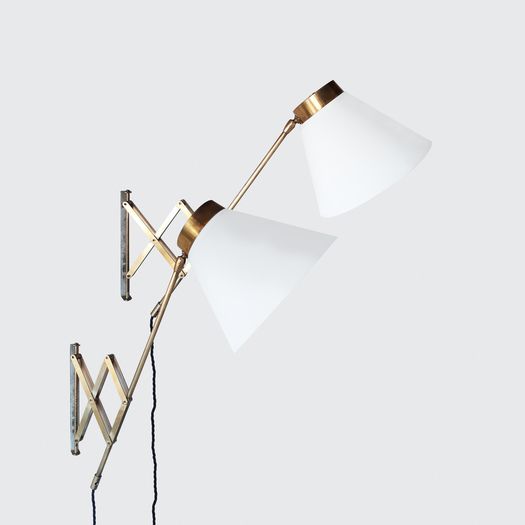 Pair of concertina wall lamps