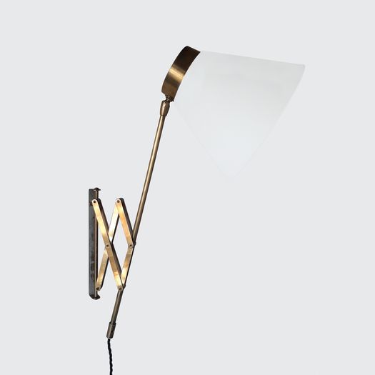 Pair of concertina wall lamps