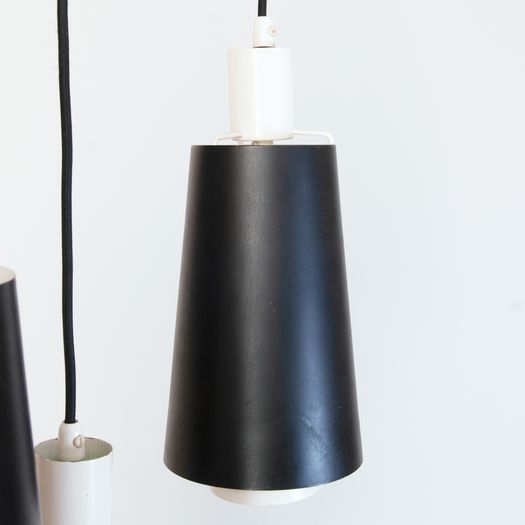 3 black and white pendants