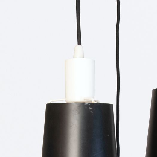 3 black and white pendants