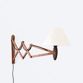 Small scissor concertina wall lamp designed by Erik Hansen