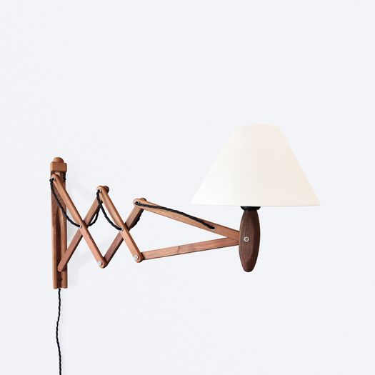 Small scissor concertina wall lamp designed by Erik Hansen