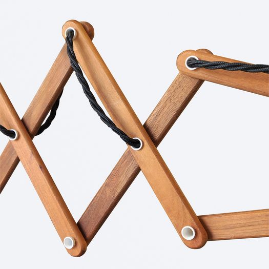 Small scissor concertina wall lamp designed by Erik Hansen