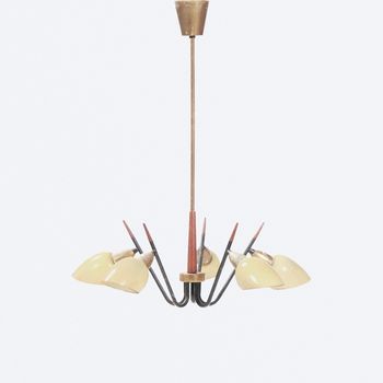 5 arms chandelier made by Voss Belysning