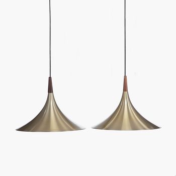 Pair of funnel shaped pendants