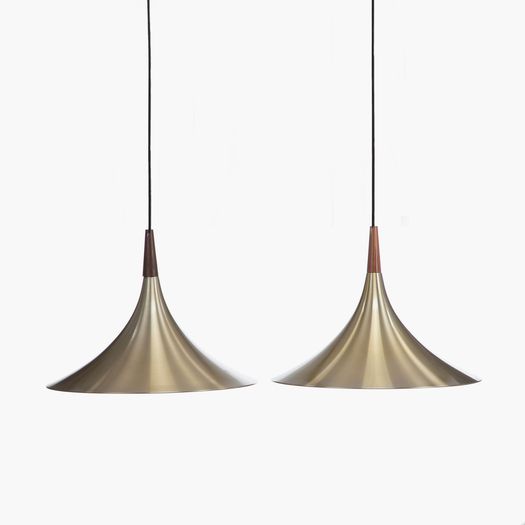 Pair of funnel shaped pendants