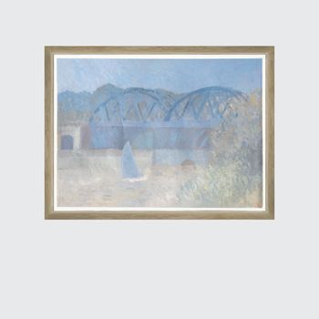 'Dingy sailing by Barnes bridge' by Bernard Myers