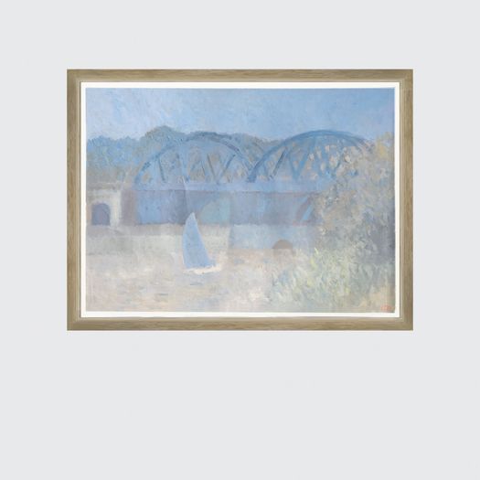 'Dingy sailing by Barnes bridge' by Bernard Myers