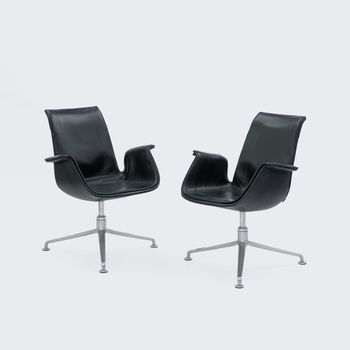 Pair of armchairs designed by Preben Fabricius and Jørgen Kastholm