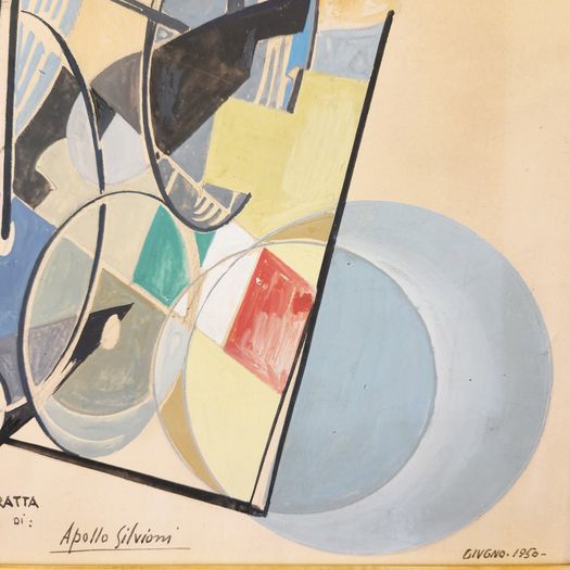 'Sintesi decorativa astratta del Premio Donatello, 1950' by Silvio Polloni