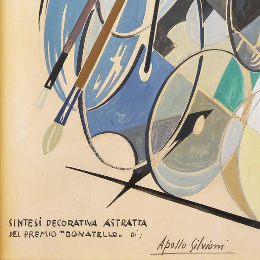 'Sintesi decorativa astratta del Premio Donatello, 1950' by Silvio Polloni