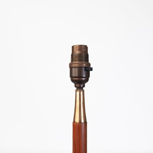 Floor lamp with black metal tripod base
