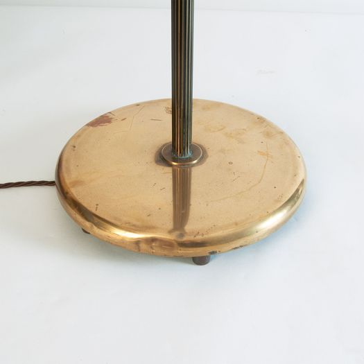 Pair of floor lamps with fluted stem designed by Harald Notini (Swedish, 1879 - 1959)
