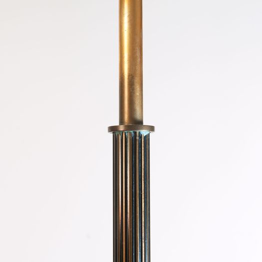 Pair of floor lamps with fluted stem designed by Harald Notini (Swedish, 1879 - 1959)