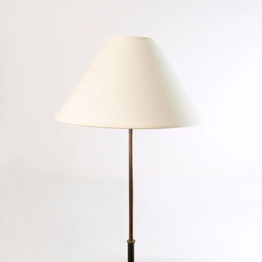 Pair of floor lamps with fluted stem designed by Harald Notini (Swedish, 1879 - 1959)