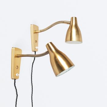 Pair of adjustable wall lamps