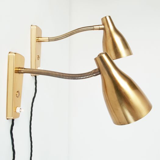 Pair of adjustable wall lamps