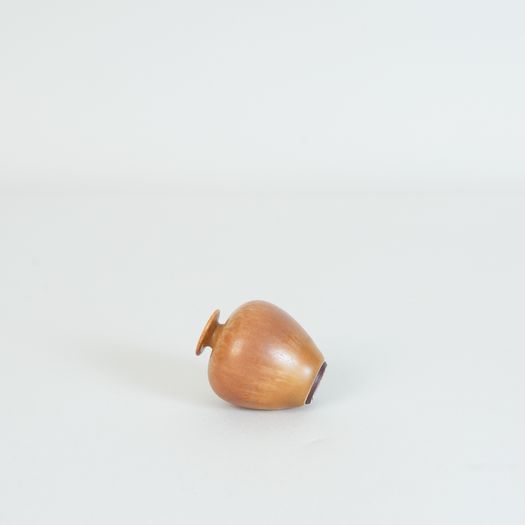 Miniature orange vase thrown and glazed by Berndt Friberg